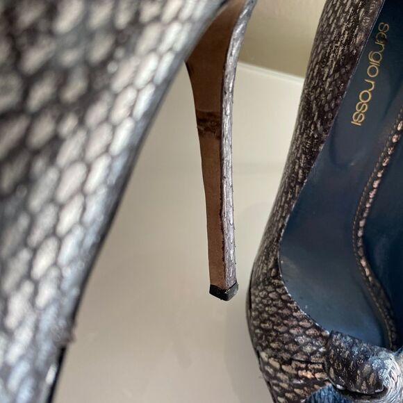 Sergio Rossi platform snakeskin heels Size 37 - Picture 7 of 8